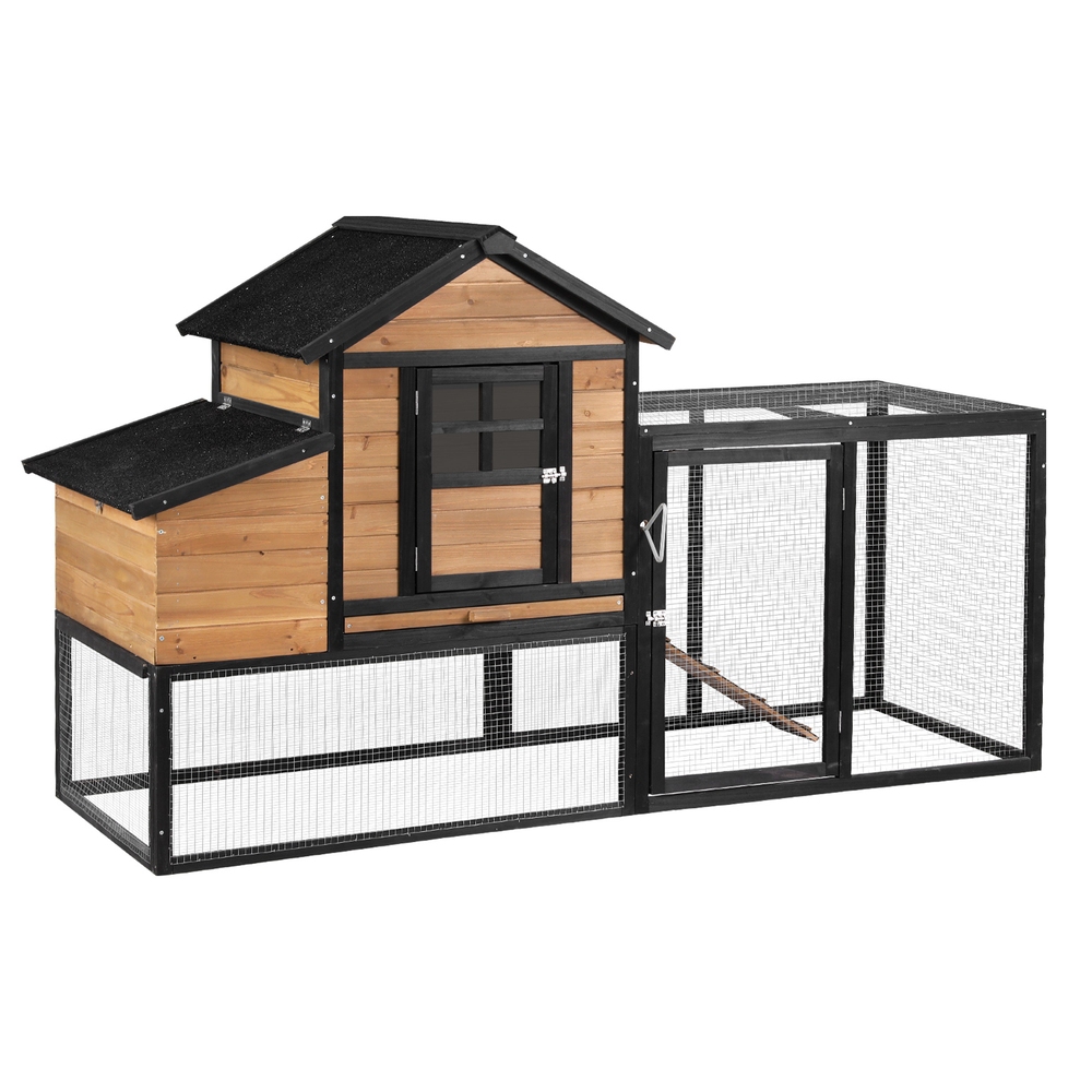 i.Pet Extra Large Wooden Chicken Coop Outdoor Bunny Hutch Run - Image 7
