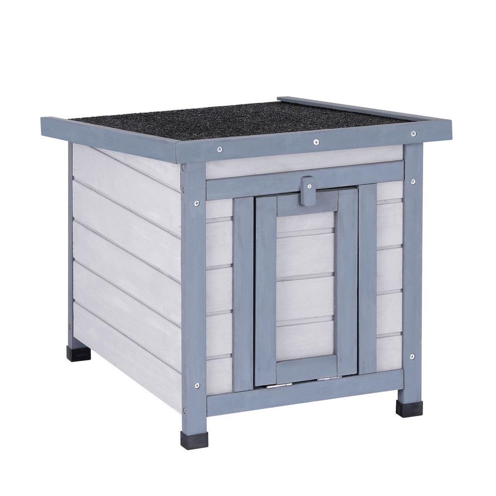 i.Pet Wooden Outdoor Indoor Cat House Rabbit Hutch Shelter Condo - Image 3