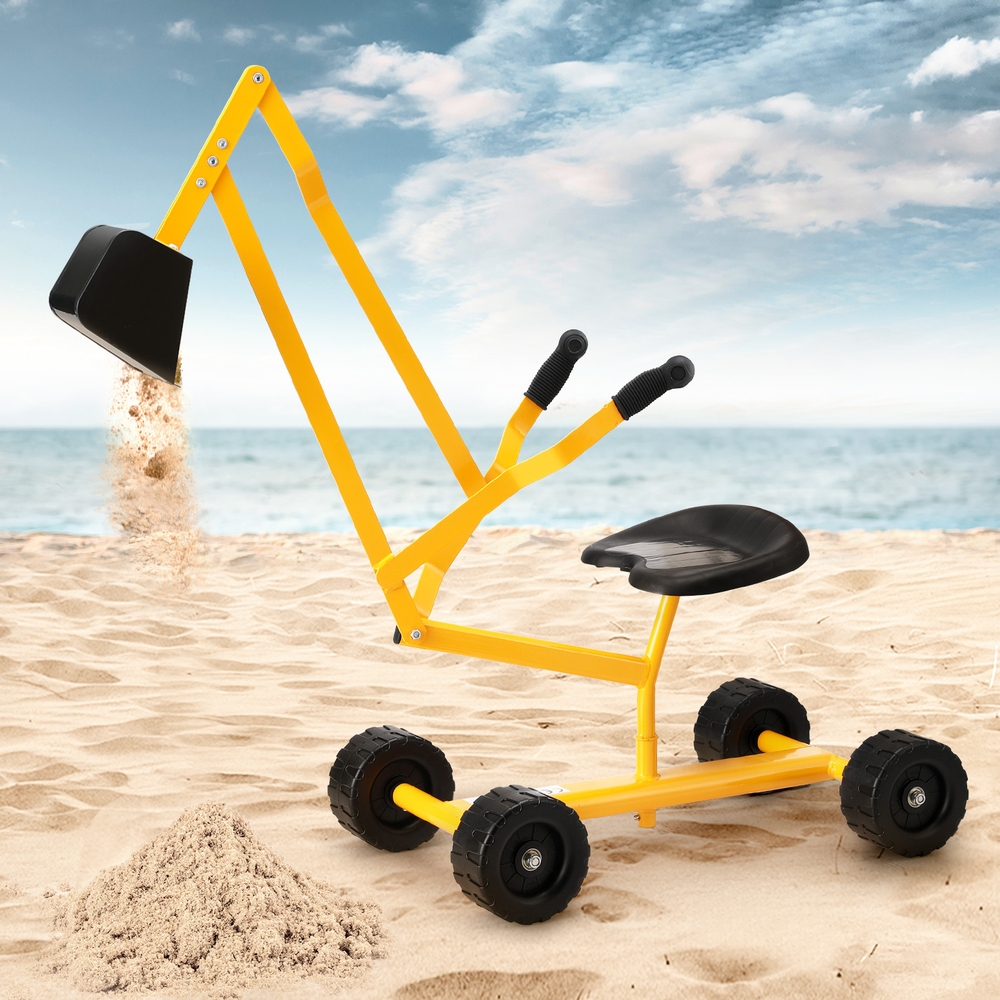 Keezi Kids Ride On Digger Bulldozer Sandpit Toy Rotate Seat