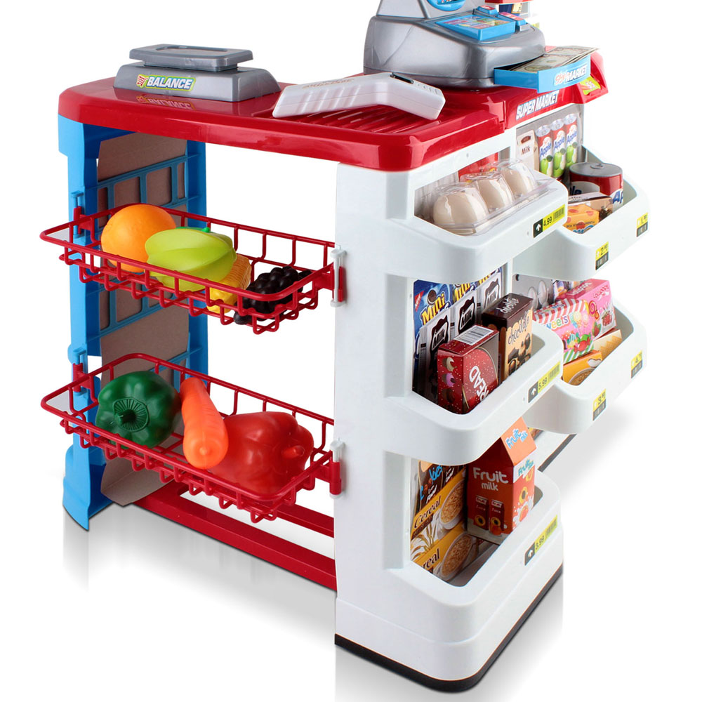 Keezi Kids 24-Piece Supermarket Role Play Playset - Image 4