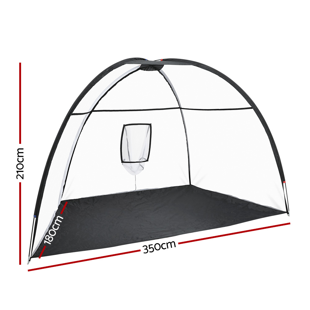 Everfit 3.5m Golf Practice Net Portable Training Tent Black - Image 2