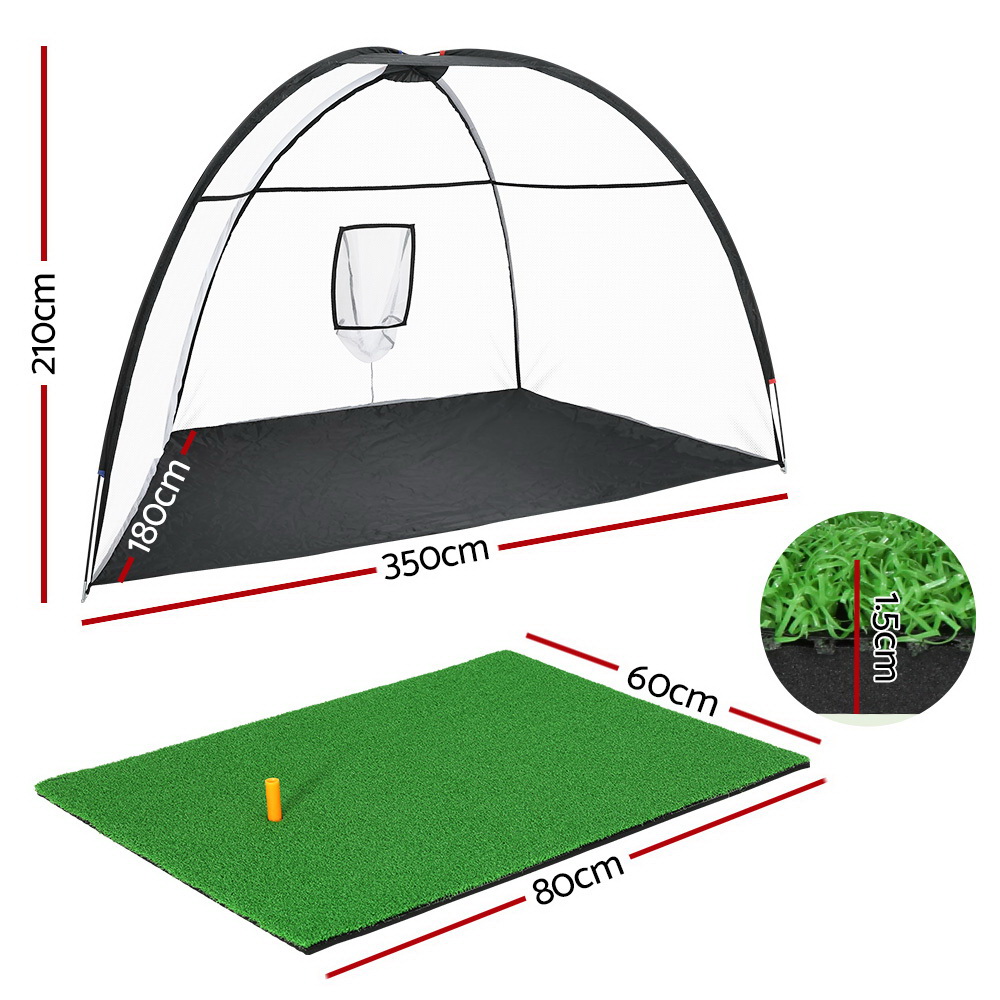 Everfit 3.5m Golf Practice Net with Driving Mat - Image 2