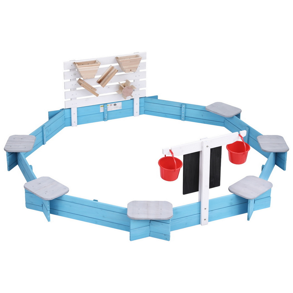 Keezi Kids Sandpit Wooden Round 215cm