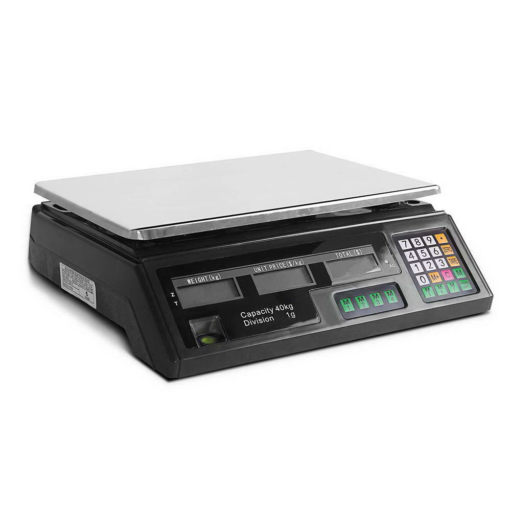 Emajin Digital Kitchen Scales - 40KG Black LCD