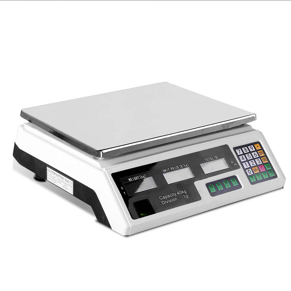Emajin Digital Kitchen Scales - 40KG White LCD