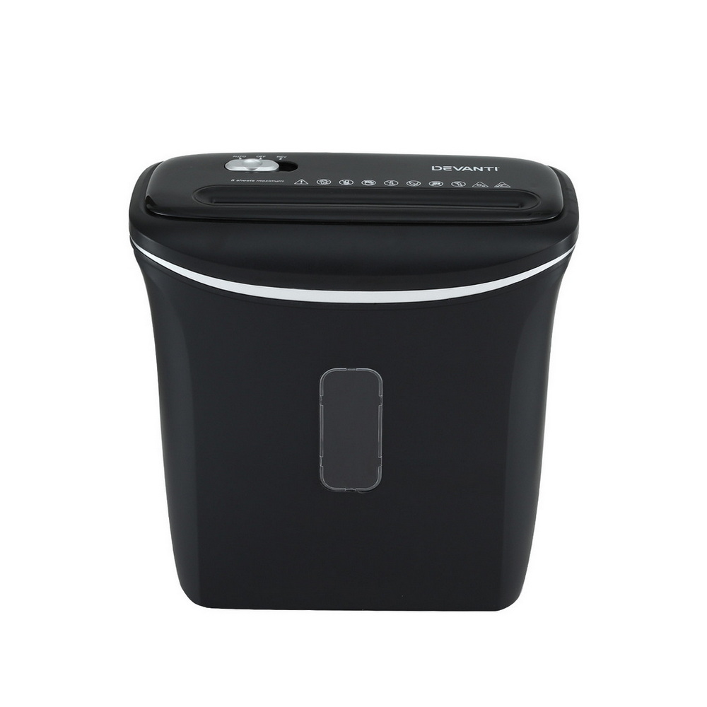 Devanti 12L Cross-Cut Shredder 8-Sheet Paper - Image 3