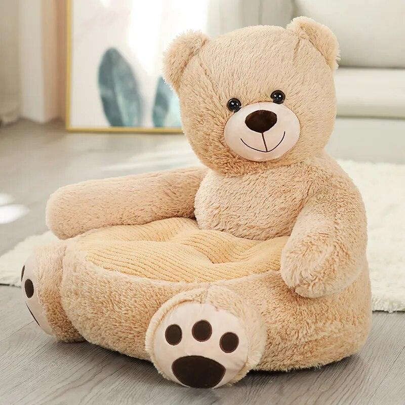 Beige Bear Skin Sofa Cover, Animal Shape Seat Cushion, Room Decor for Kids - Image 3