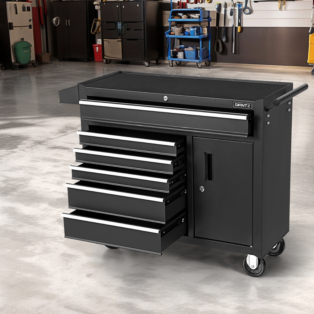 Giantz 6-Drawer Tool Box Chest Cabinet & Garage Storage Trolley on Wheels