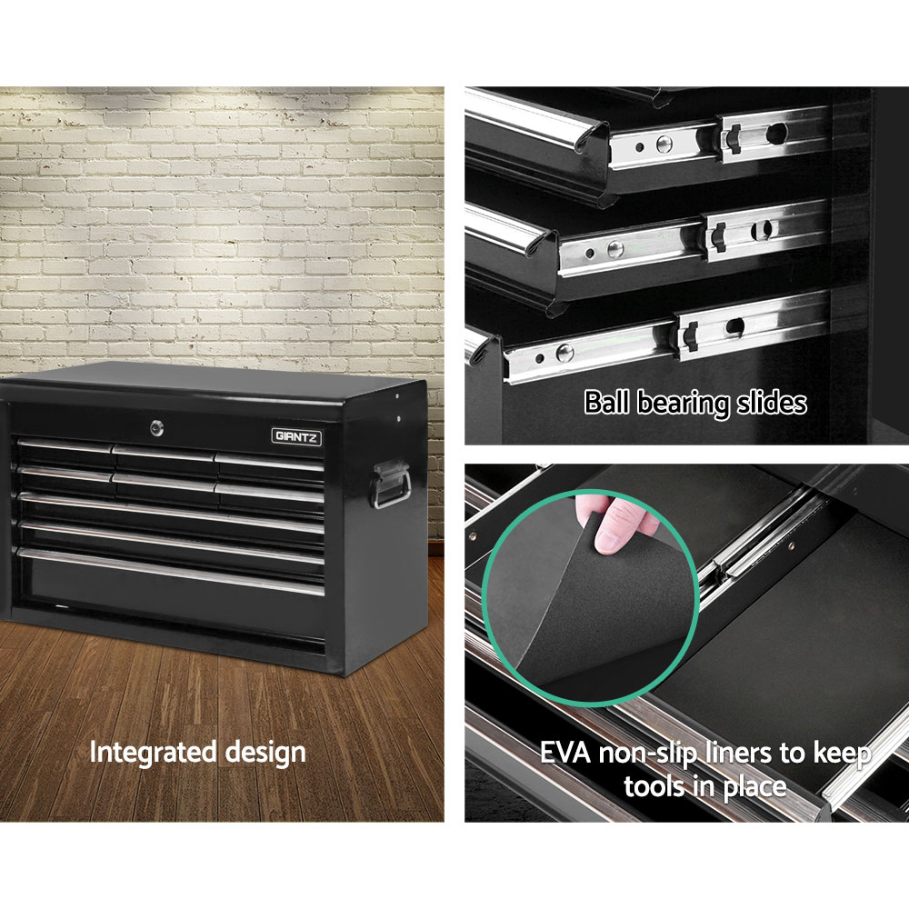 Giantz 9-Drawer Black Tool Box Cabinet Chest - Image 3
