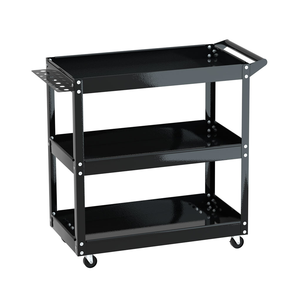Giantz 3 Tier Tool Cart Black