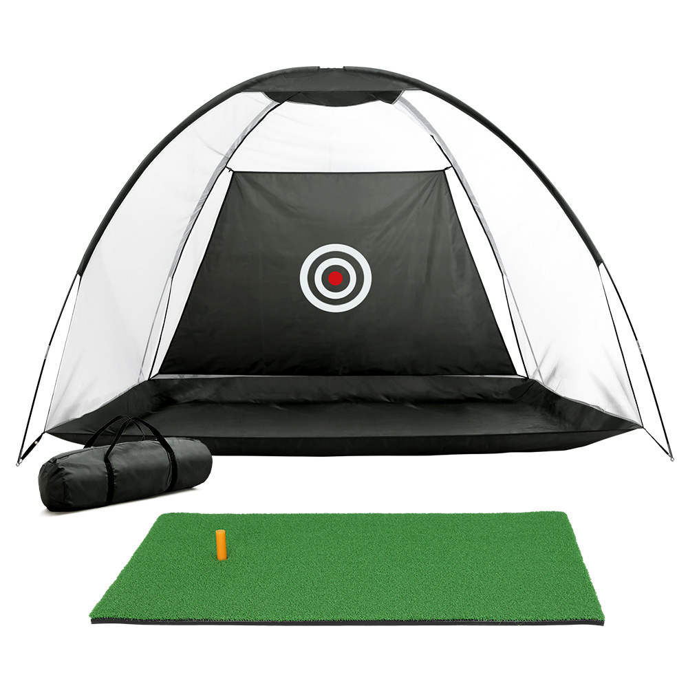 Everfit 3M Golf Practice Net and Training Mat Black