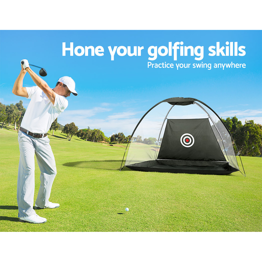 Everfit 3M Golf Practice Net and Training Mat Black - Image 5