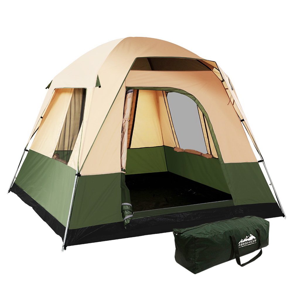 Weisshorn 4 Person Green Family Beach Tent
