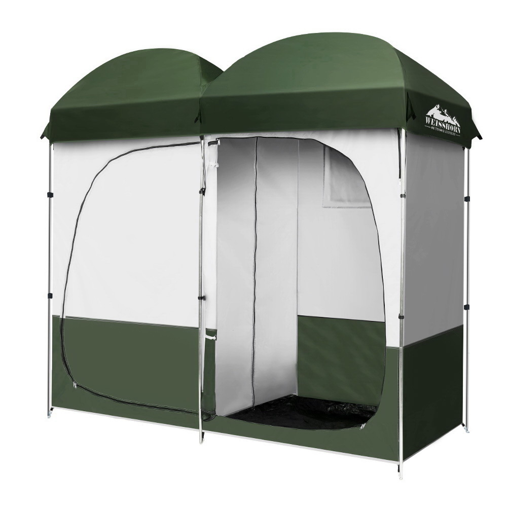 Weisshorn Double Camping Shower Toilet Tent