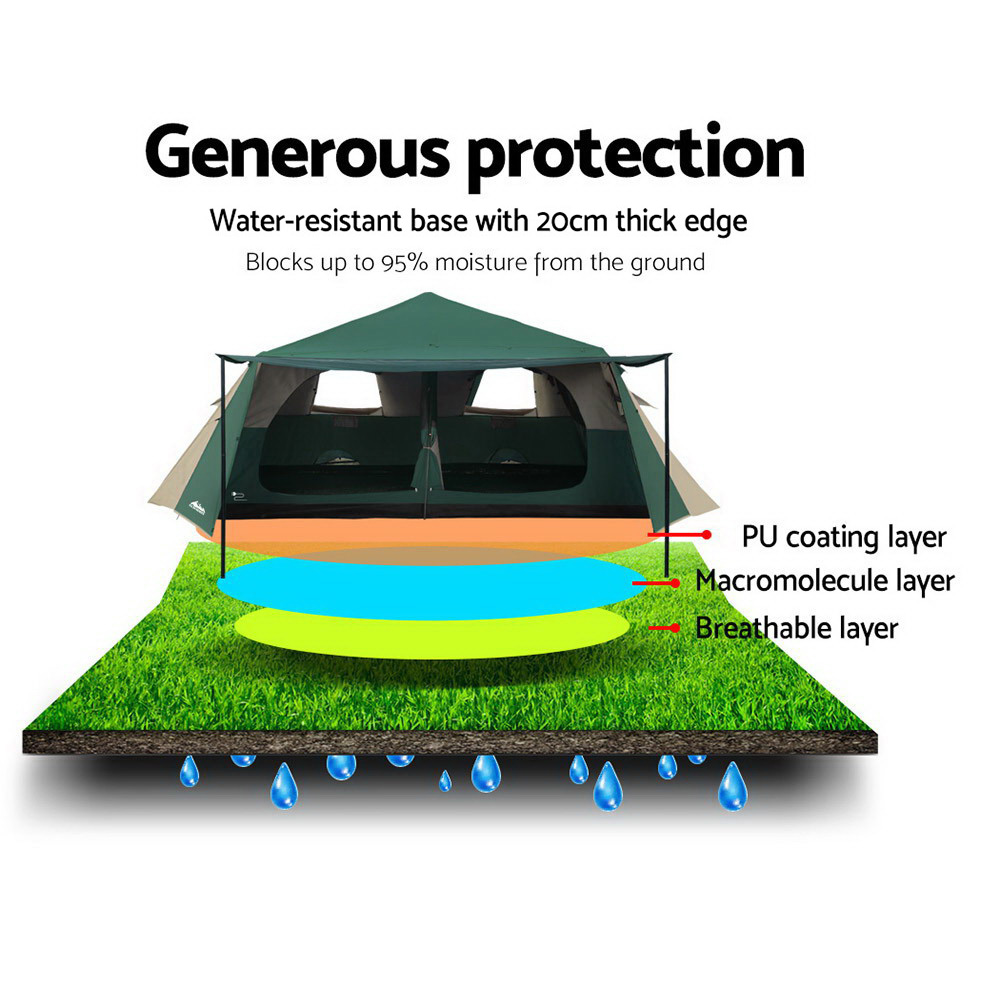 Weisshorn 8 Person Pop Up Family Camping Tent - Image 5