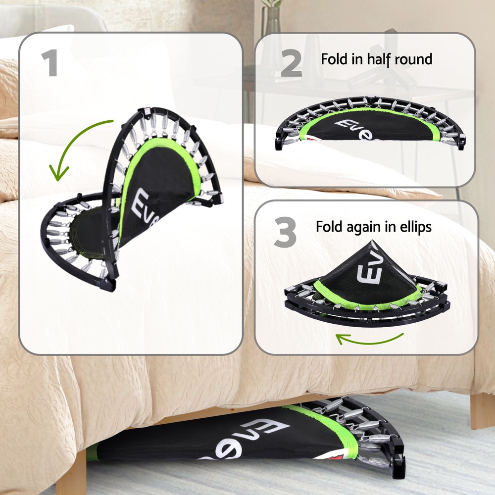 Everfit 40-Inch Foldable Fitness Trampoline Rebounder with Handrail - Image 6