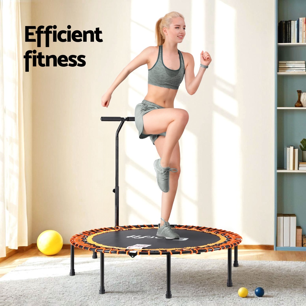 Everfit 48-Inch Foldable Fitness Trampoline Rebounder with Handrail - Image 4