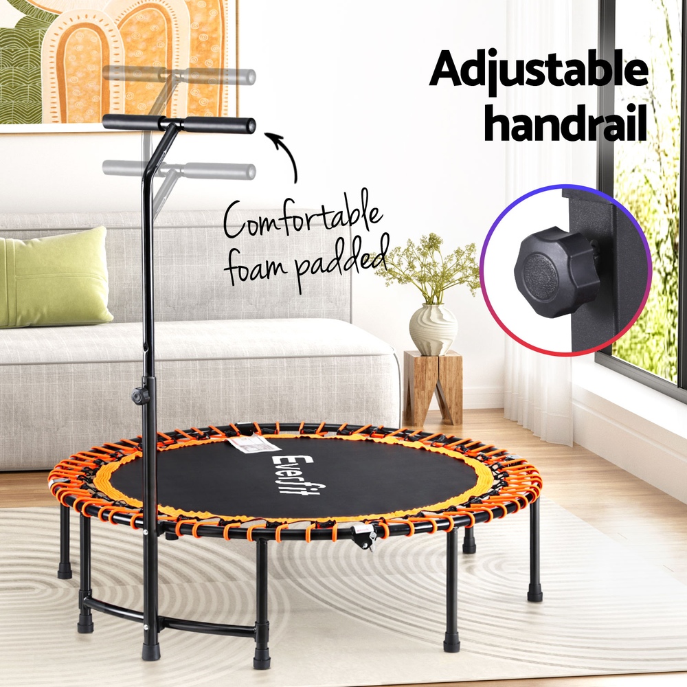 Everfit 48-Inch Foldable Fitness Trampoline Rebounder with Handrail - Image 5