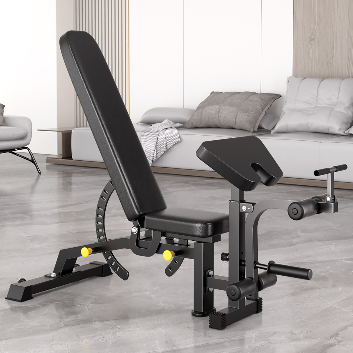 SmartFit C1 Max Cable Crossover Station 130kg Pin-Loaded Machine with Bench, Barbell & Weights (Bundle Two) - Image 11