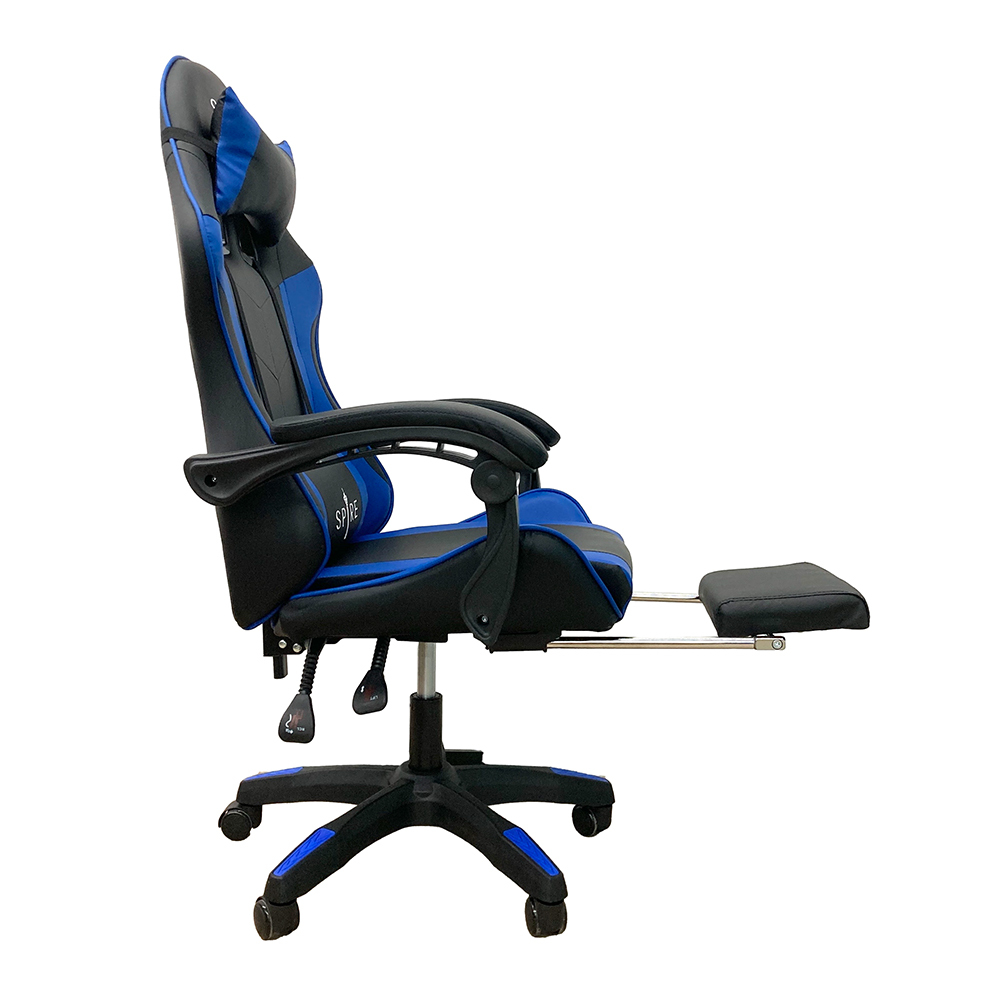 Spire Zinc Adjustable Gaming Office Chair Blue and Black - Image 2