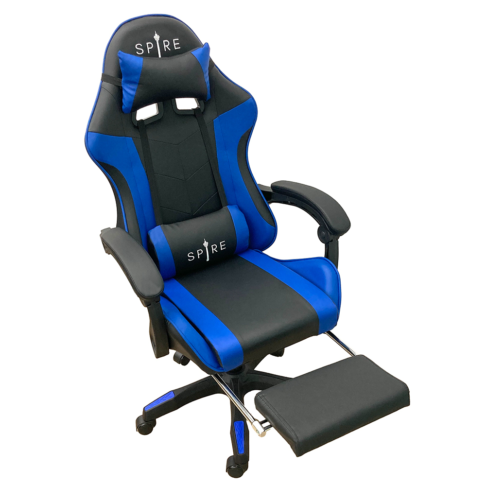 Spire Zinc Adjustable Gaming Office Chair Blue and Black - Image 4