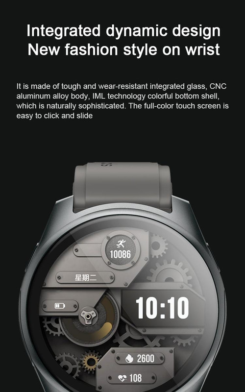 2-in-1 Smartwatch Earphones and Charging Dock Titanium Grey - Image 5