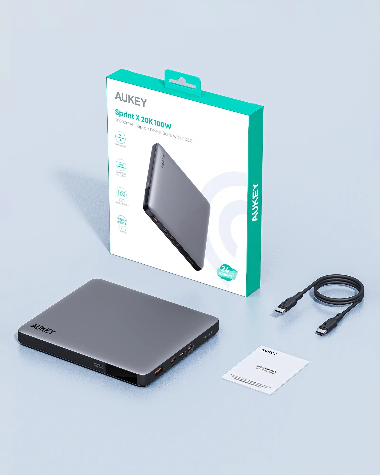 Aukey Sprint X 20K 100W Laptop Power Bank PB-Y44 - Image 11