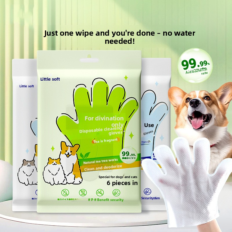 Pet Cleaning Gloves for Dog Bathing 2 Packs