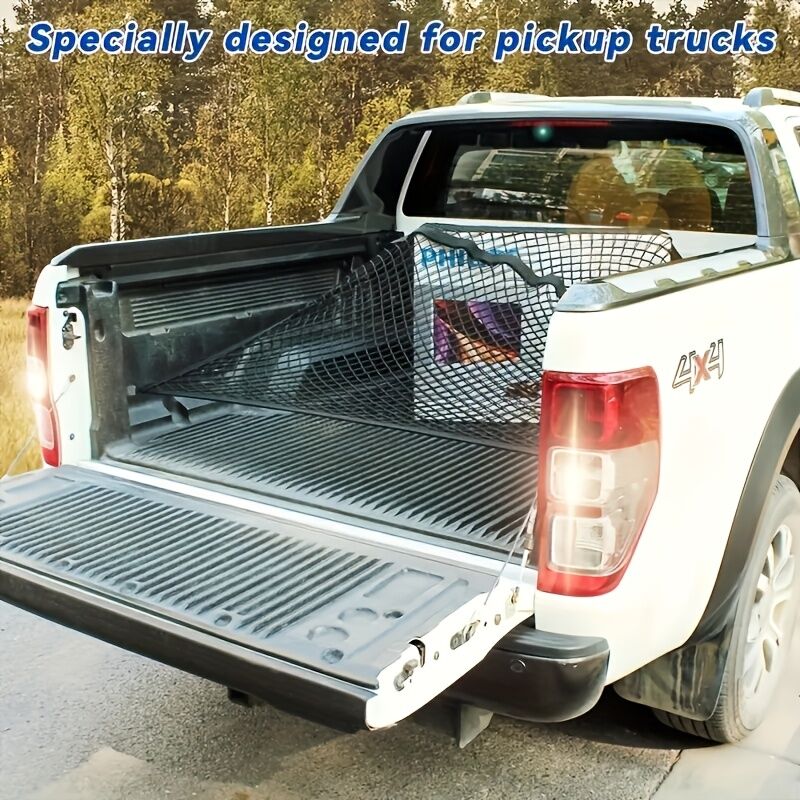 High-Elasticity Truck Bed Cargo Net Stretchable Mesh - Image 5