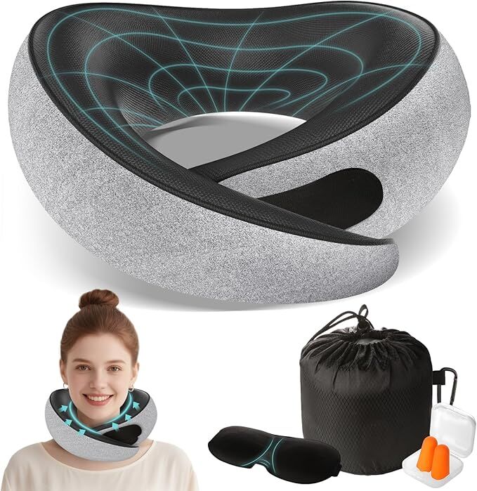 Travel Neck Pillow 360 Ergonomic Memory Foam