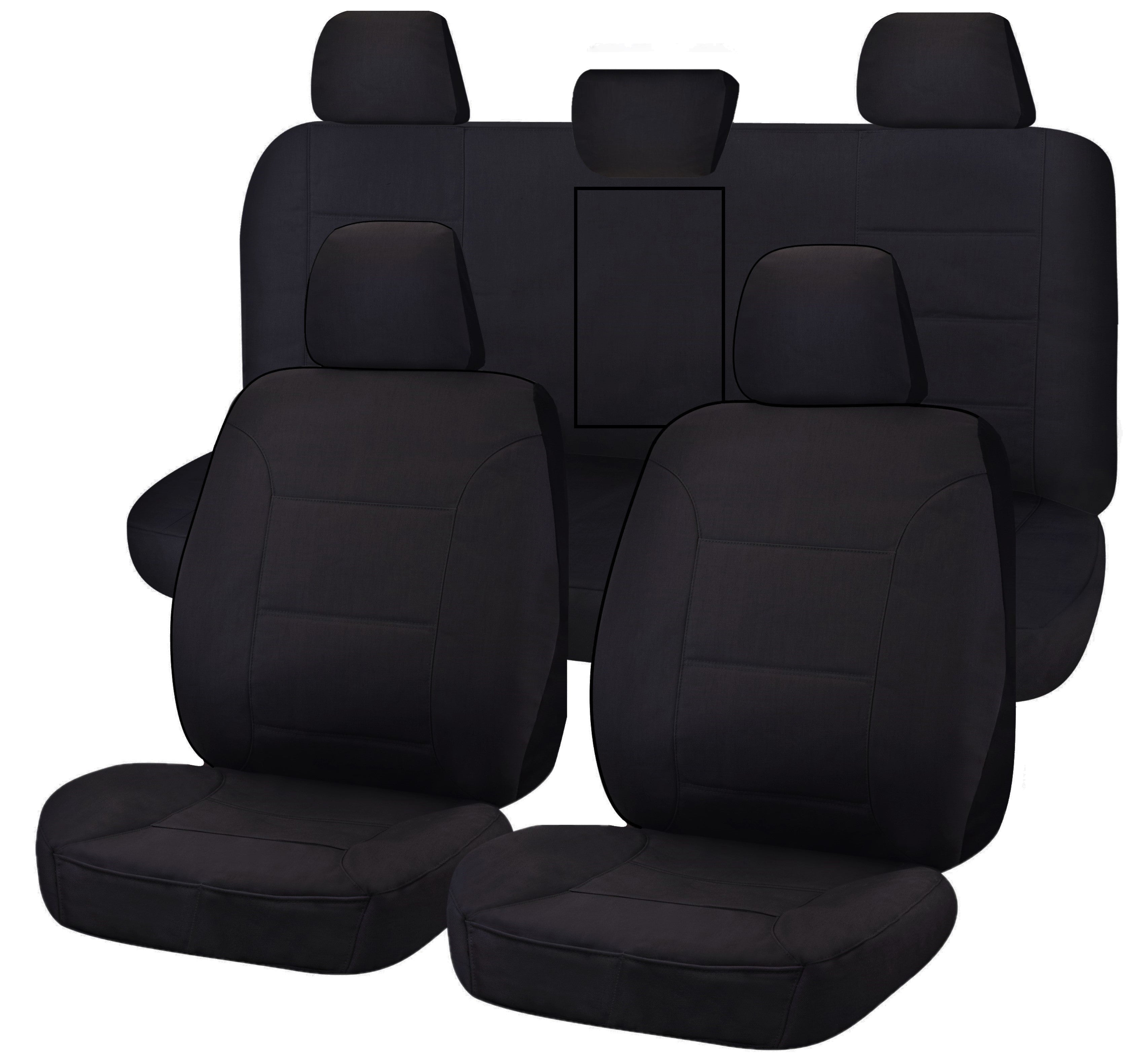 Seat Covers for Toyota Hilux Dual Cab (40/60 Split, Black)