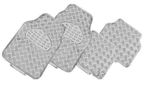 VENOM 4-Piece Rubber Car Mat - Silver