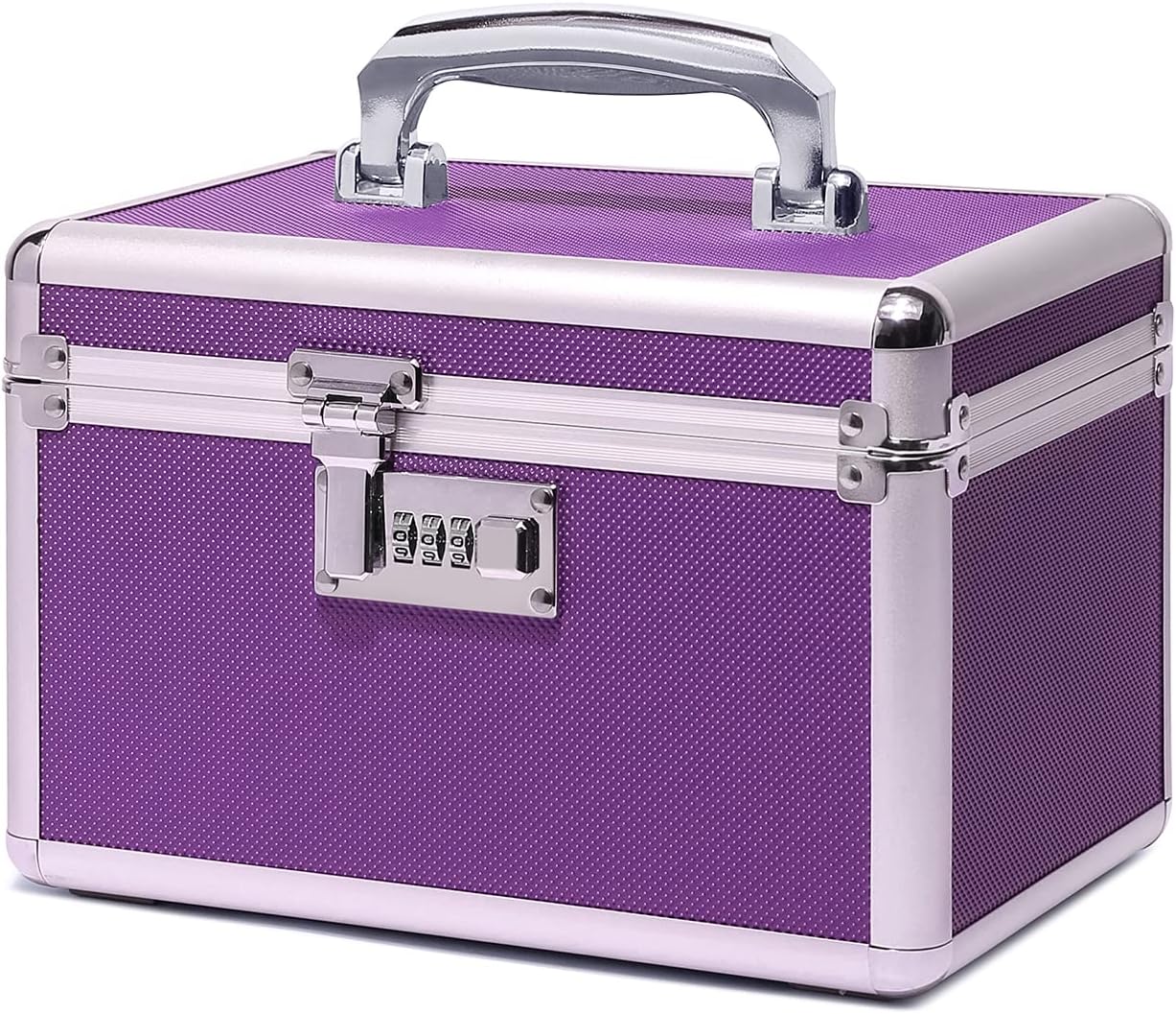 Locking Combination Medicine Box - Purple, Small