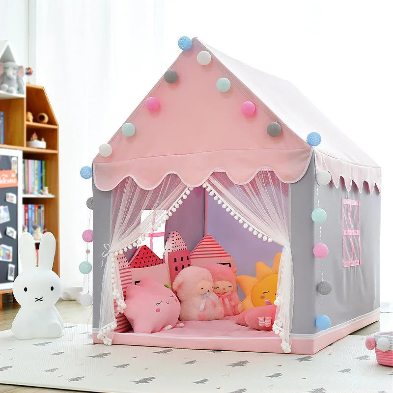 Kids Play Tent Large Pink Princess Castle Wigwam
