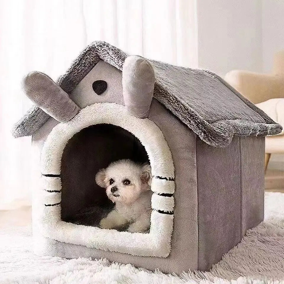 Soft Indoor Dog House and Bed Washable Grey - Image 4