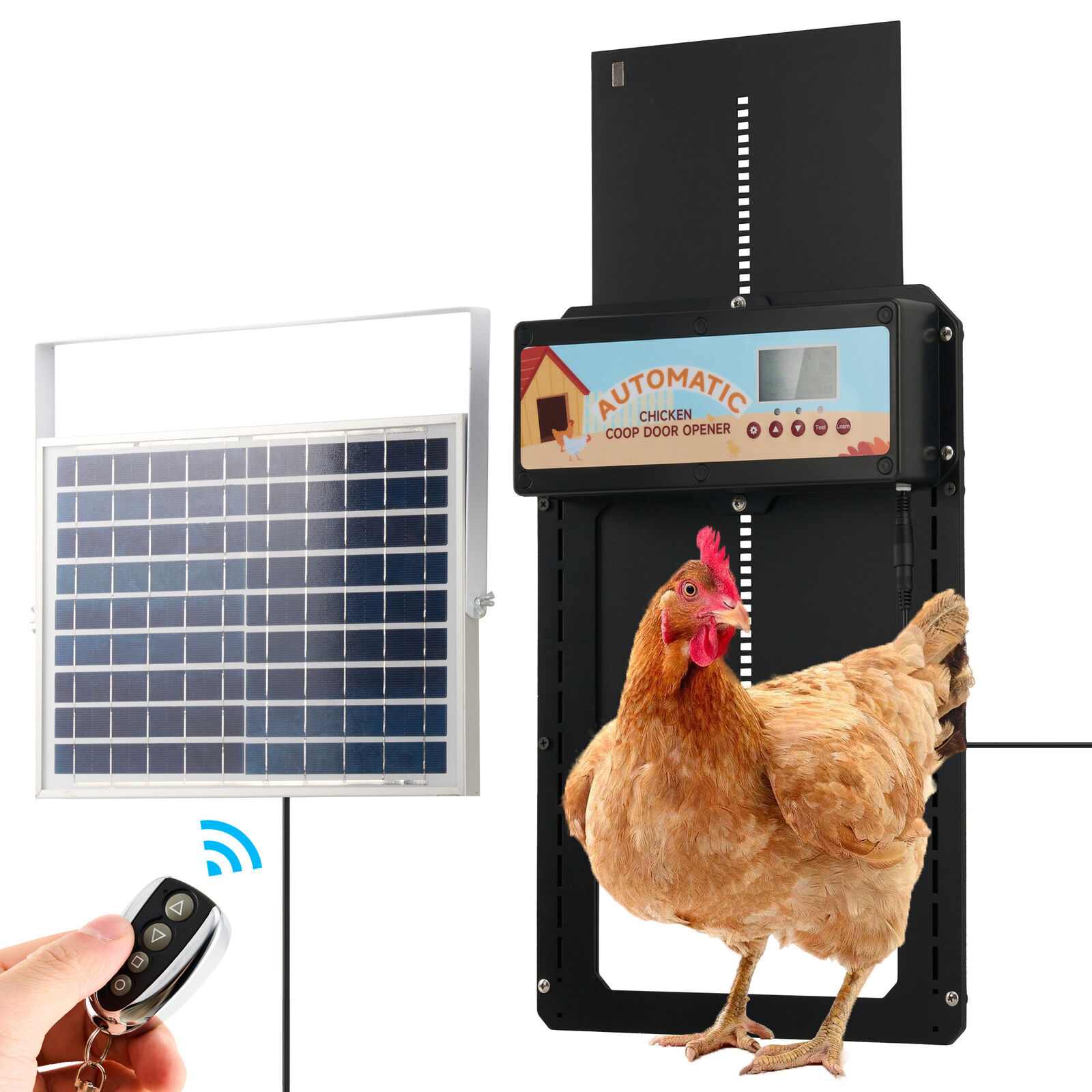 Automatic Chicken Coop Door Solar Battery AC