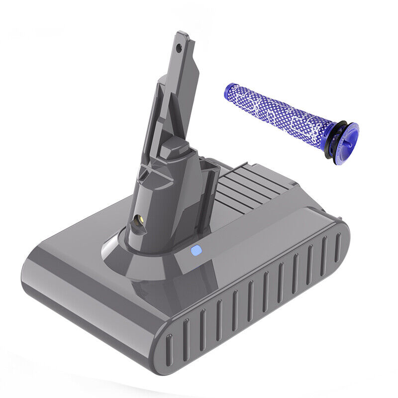 6500mAh Battery and Pre Filter for Dyson V7 SV11