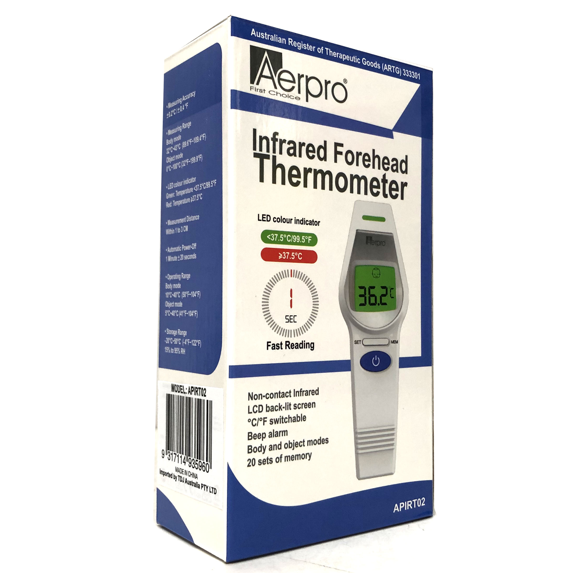 Aerpro Non-Contact Infrared Forehead and Body Thermometer ARTG Registered - Image 6