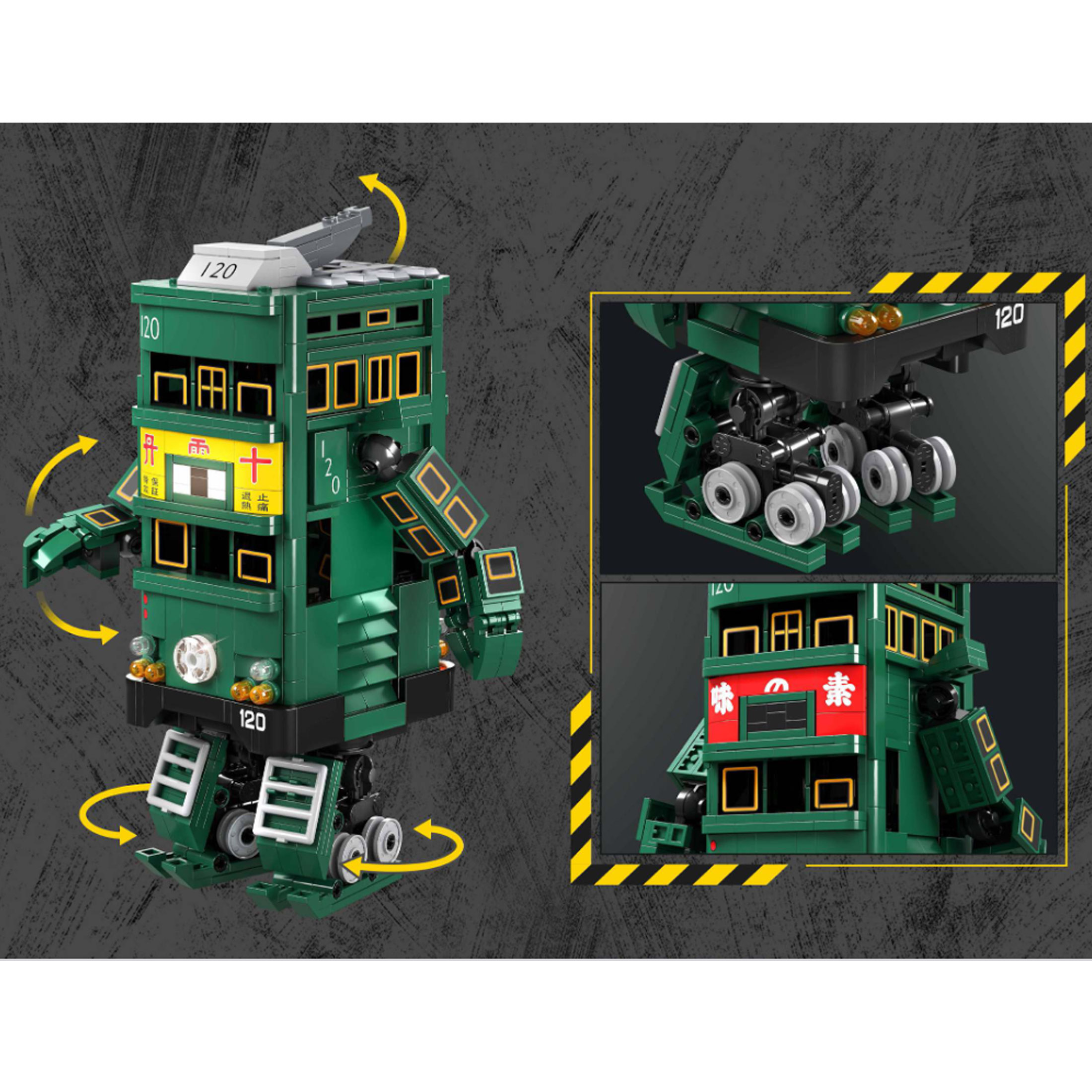 Kalos Hong Kong Tram Robot Building Block Toy 699pcs - Image 7