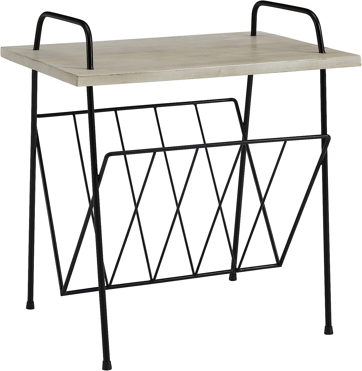 Crosley Wiltshire Turntable Stand – Modern Retro White Wash Wood