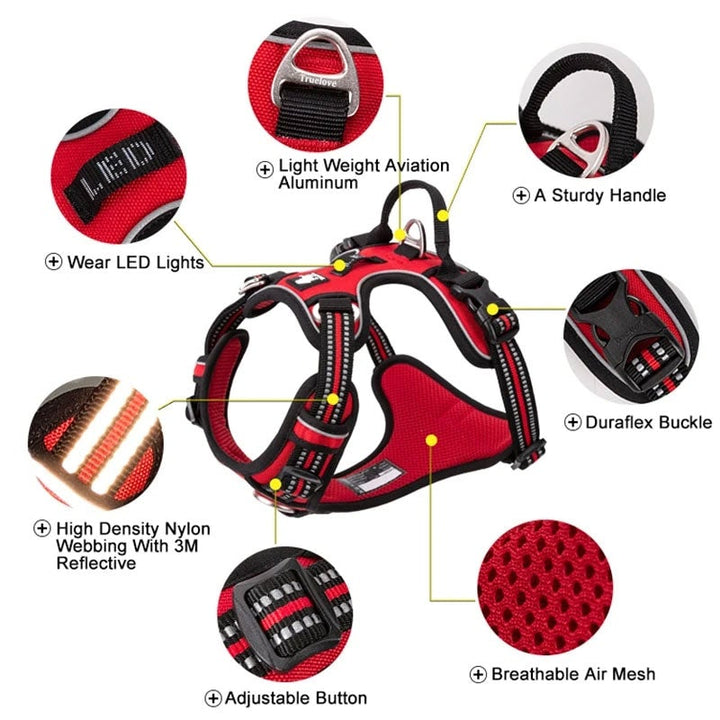 No-Pull Dog Harness Red Medium - Image 6
