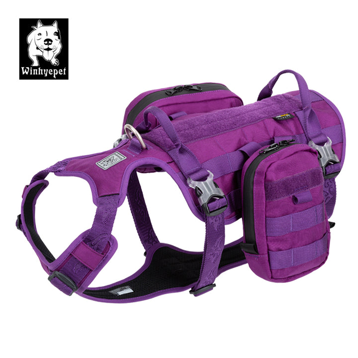 Whinhyepet Military Dog Harness Purple Large