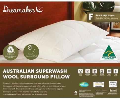 Dreamaker Australian Superwash Pillow