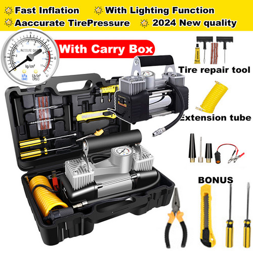 12V 150PSI Portable Car Air Compressor & Tyre Deflator Inflator for 4WD Truck