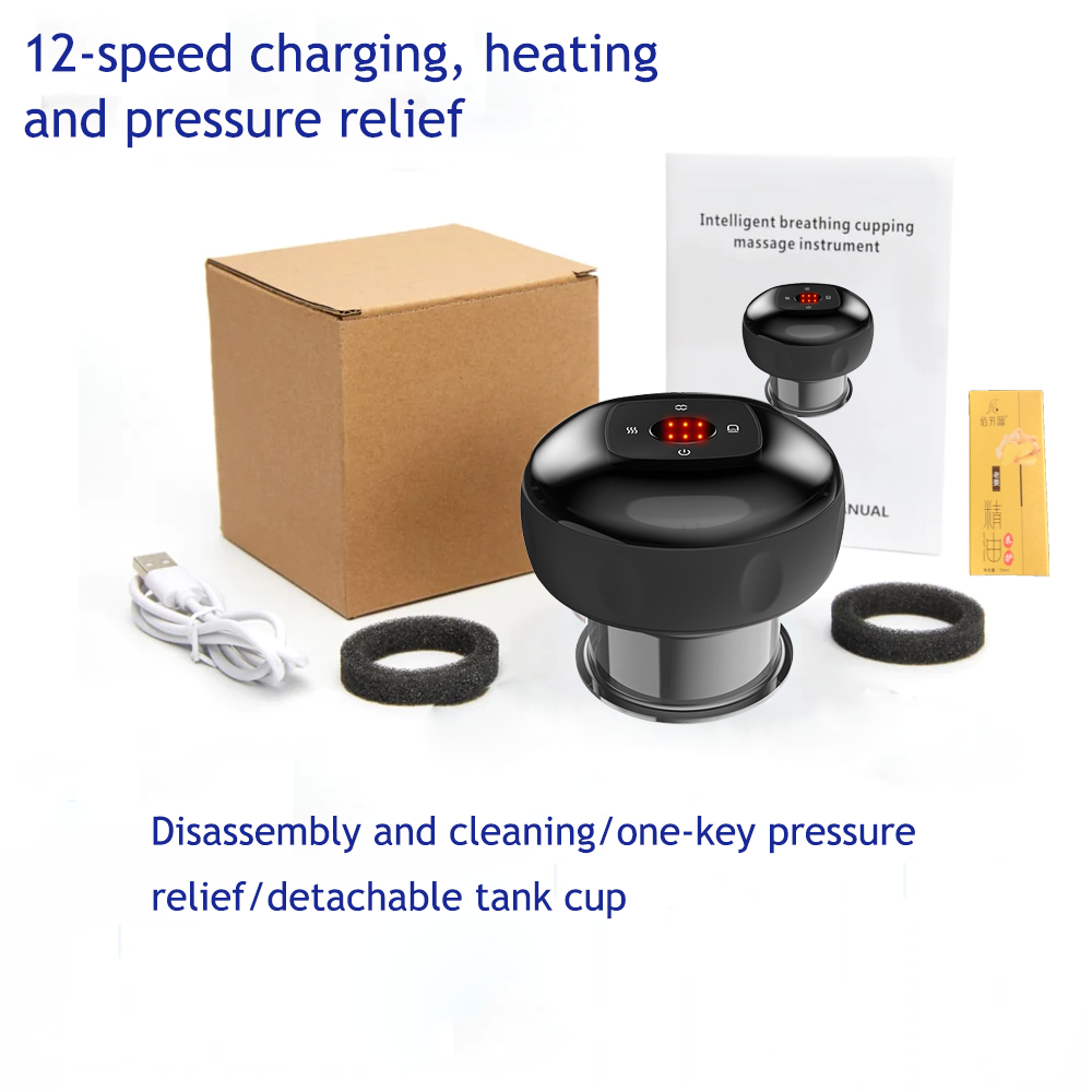Electric Cupping Therapy Massager Black
