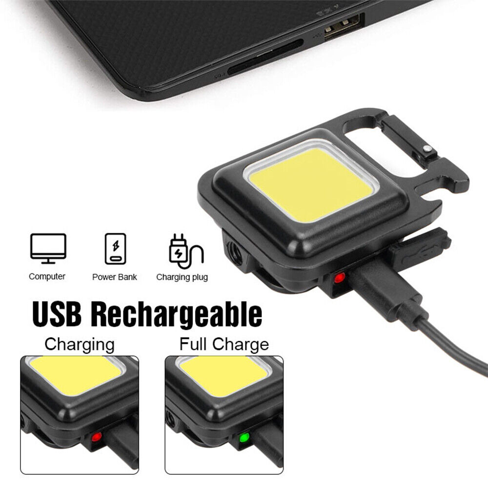 Mini Waterproof Rechargeable LED Keychain Flashlight - Image 2