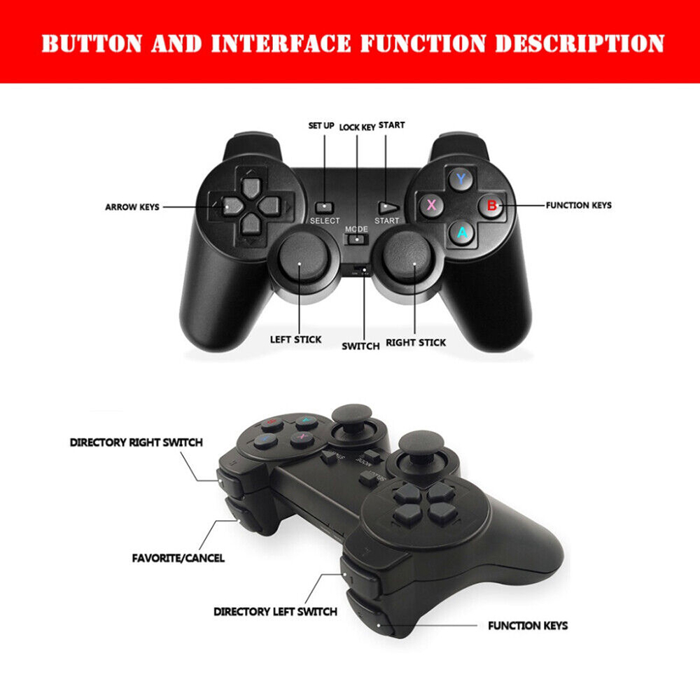 64G Retro Video Game Console with 2 Controllers - Image 2