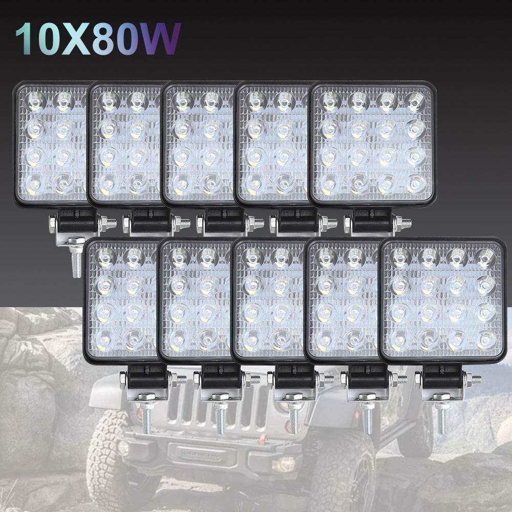 10 x 80W CREE LED Work Lights 12V