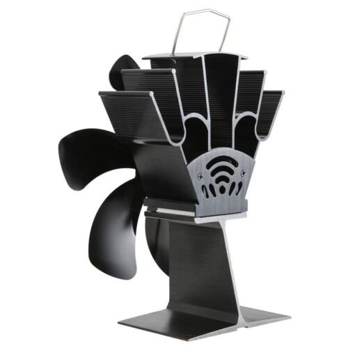 6 Blade Self-Powered Heat Fireplace Stove Fan Wood Burner Eco - Image 5