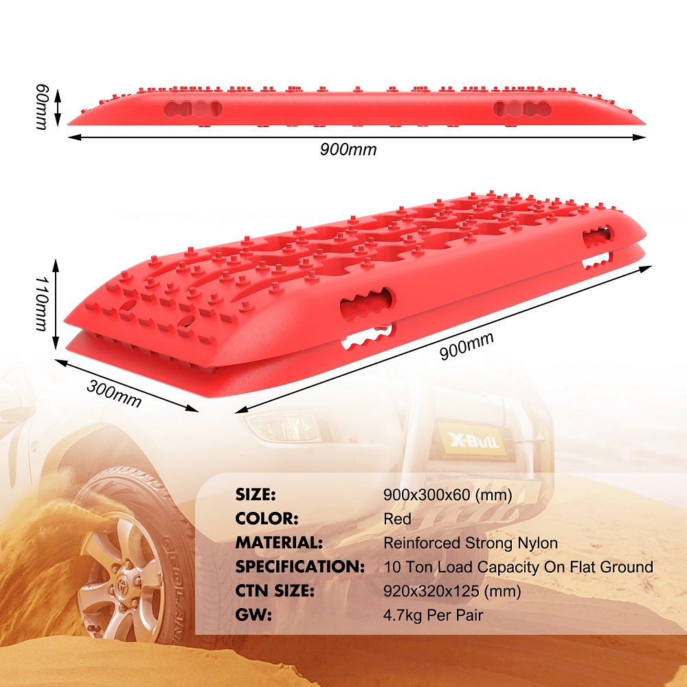X-BULL Gen 2.0 10 Pairs Recovery Tracks Boards Red - Image 3